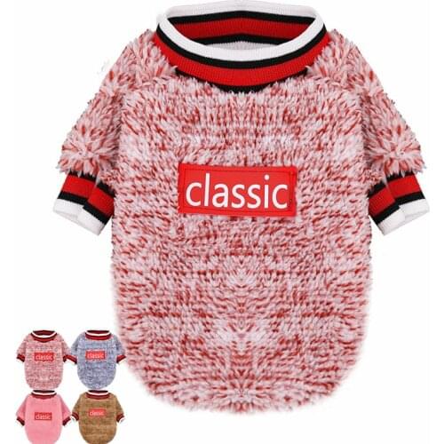 Pet Products Winter Dog Clothing Plush Yorkshire Terrier Clothes Chihuahua Dog Sweatshirt Cute Puppy Clothes Sphinx Cat Sweater