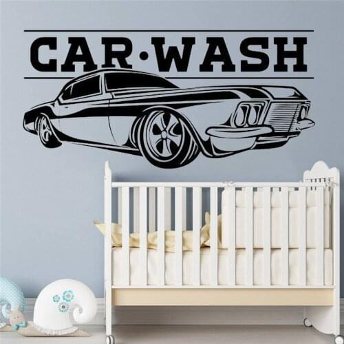 Car Wash Sign Wall Sticker Vehicle Auto Business Logo Vinyl Decal Clean Industry Automotive Decor Service Garage Decor HY1205