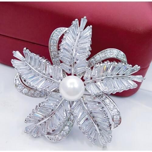 All-match Brooch Florescendo Floral Corsage Wedding Brooch Pin Vintage Women Brooch Jewelry Fashion Accessory Broche Drop-ship