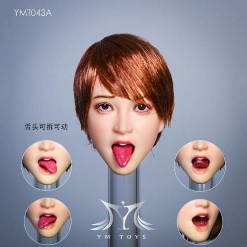 YMTOYS YMT043 1/6 Female Figure Accessory Woman Head Sculpt With Tongue Expression Accessory For 12 inches Body
