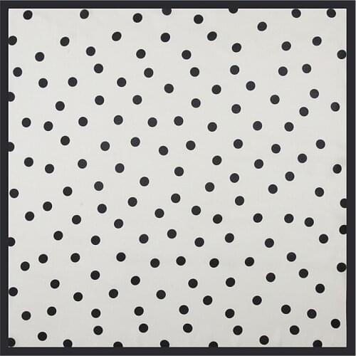 POBING Satin Silk Scarf Women Dot Print Silk Foulards Female Neckerchief Small Bandana Square Scarves Lady Headband Hijab 60CM