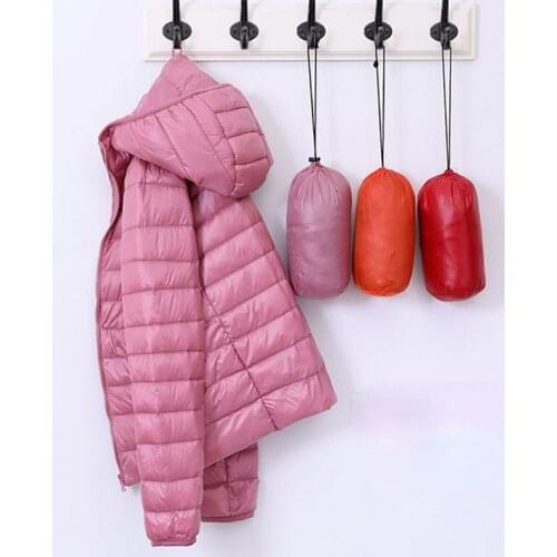 Women Winter Coat 2021 New Ultra Light White Duck Down Jacket Slim Women Winter Puffer Jacket Portable Windproof Down Coat S-6XL