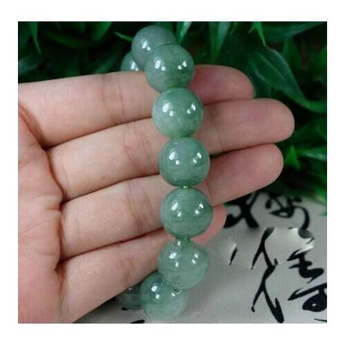 Certified 100% natural Grade A Green JADE Jadeite Beads Bangle Bracelet with Certified