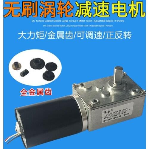4058GW DC brushless worm gear motor 12V24V brushless motor\self-locking