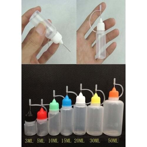5ml Needle Dropper oil bottle Plastic PE Empty bottle electronic cigarette liquid in bottles 2500pcs/lot