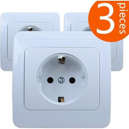 3 Pieces Electric Wall Charger Adapter EU Plug Socket Wall Power Socket Power Outlet Charging Dock Station Socket Luxury OA810