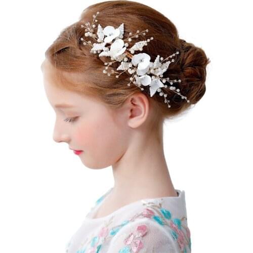 Girl Princess Dress Accessories Tiara Flower Child Wedding Wedding Wedding Wedding Dress Hair Trim Wreath Birthday Performance T
