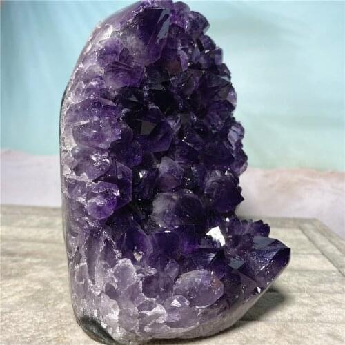 Amethyst Natural Specimen Raw Quartz Purple Crystal Healing Stones Home Decoration Crafts Gift Section Cluster Gemstones