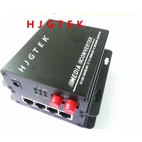 Free shipping 10/100/1000M 4-TX + 1-FX Port Ethernet Optical Fiber Switch singlemode duplex FC