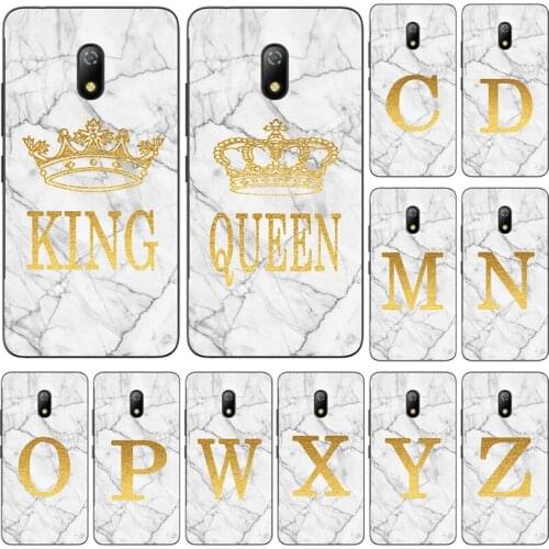 Phone Case for Itel A16 Plus A32F P32 Marble Golden English Letter Fashion Name Back Cover Shell Fundas