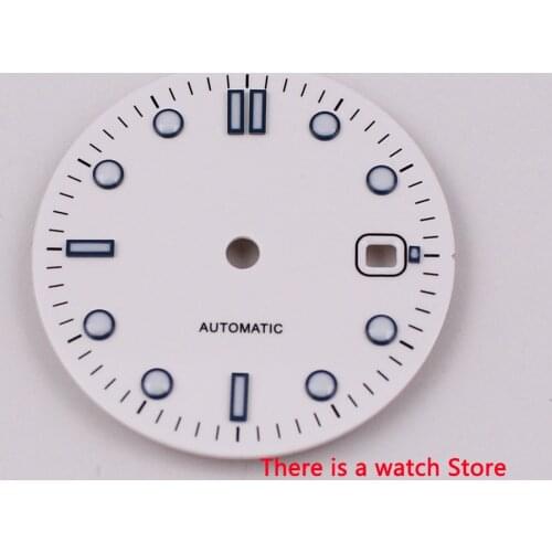31mm sterile white watch Dial eta 2836/2824 2813/3804 Miyota 8215 821A 82 Series movement