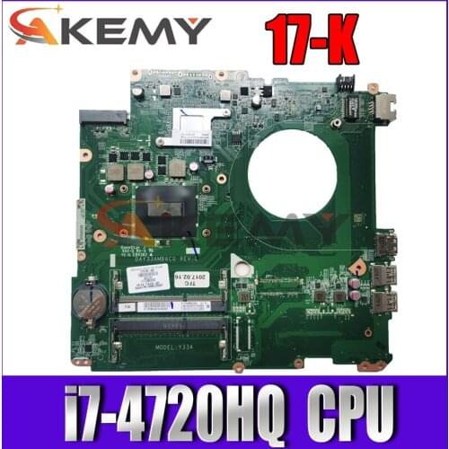 For HP Envy 17-K Series Laptop Motherboard With i7-4720HQ 2.60GHz CPU 793272-501 793272-001 DAY33AMB6C0 MB 100% Tested Fast Ship