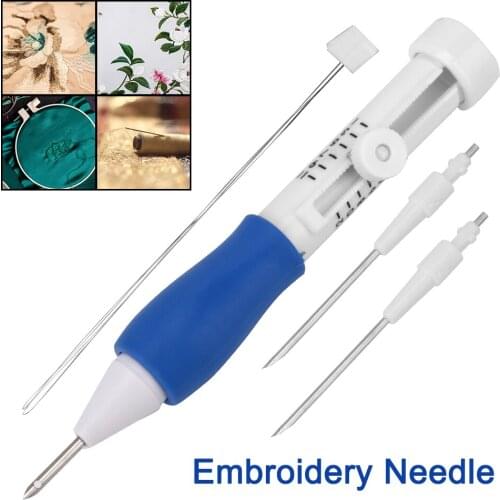 For DIY Sewing Magic Embroidery Needle Knitting Sewing Tools Weaving Kit Embroidery Punch Needle Kit Stitching Tool Set