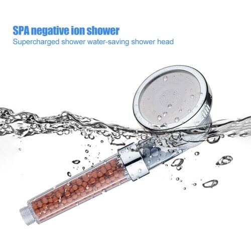 Singer-Sided Dual Function Shower Head Water Saving Round ABS Chrome Booster Bath Shower High Pressure Hand Shower Bathroom Acce