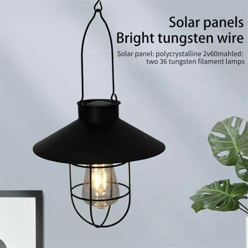 IP65 1.2V Solar Lights Hanging Outdoor Lights Waterproof Edison Bulbs Tree Fences Porches Garden Landscape Lawn Lighting Decor