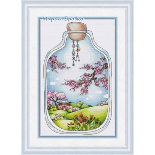 GG RS cotton self-matching cross stitch Cross stitch RS cotton comes with no prints No prints Spring in the bottle