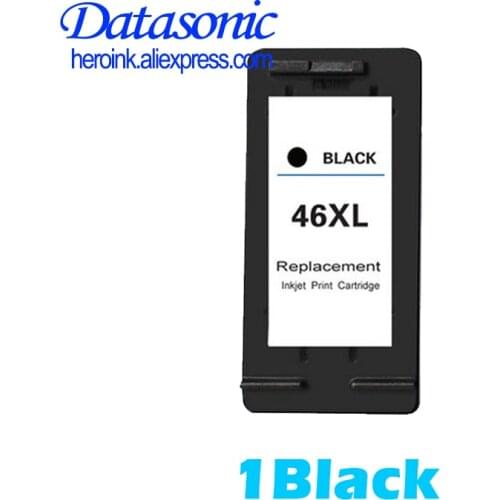 1pc Black Compatible Ink Cartridges For HP 46 DeskJet 2020hc 2025hc 2520hc 2029 2529 4729 printer For HP46 cartridge free ship