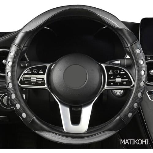 MATIKOHI Carbon Fiber Leather Car Steering Wheel Cover For Luxgen U7 U5 U6 M7 V7 S5 S6