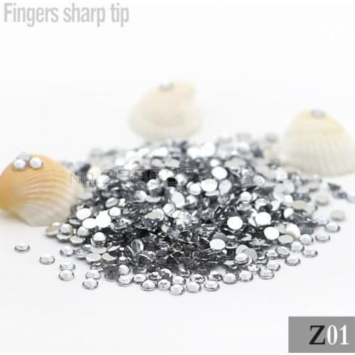 1000pcs 3mm SS12 Round Fashion Glitter Nail Art Rhinestone Transparent Crystal Decoration Rhinestones Beads Nail DIY Z01