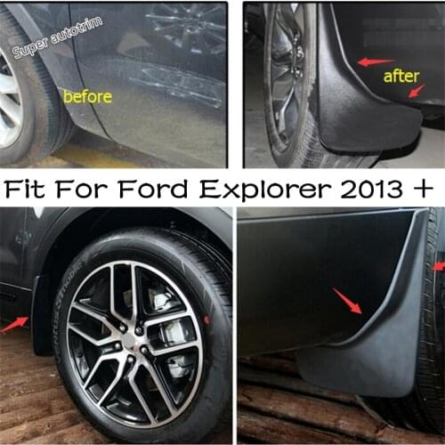 Lapetus Front + Rear Mud Guard Mudguards Splash Flaps Cover Protector Trim For Ford Explorer 2013 - 2018 Accessories Exterior