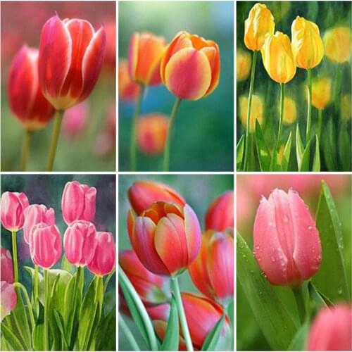 DIY Flower 5D Diamond Painting Full Square Drill Diamond Embroidery Cross Stitch Kit Rose Resin Mosaic Home Decor Wall Art Gift