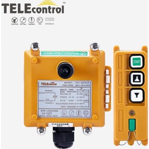 Industrial remote control F21-2D hoist crane lift button 3 buttons Double Speed 1 receiver+ 1 transmitter for truck hoist crane