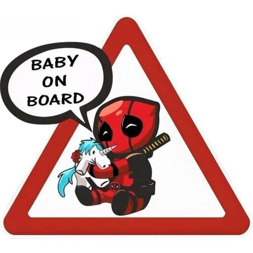 Baby on Board Car Stickers Super Hero Decal Waterproof Accessories for Window Bumper Warning Sign Decals PVC,13cm*11cm