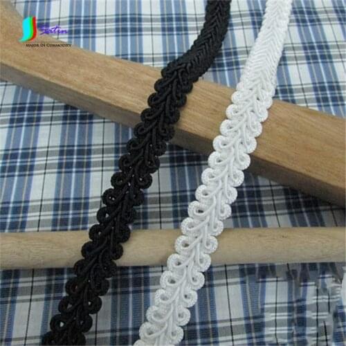 DIY Sleeve Pocket Collar Garment Applique Accessories Width 1.2cm Black White Centipede Elastic Rubber Band Lace S0181N