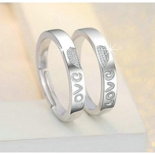 Silver ring fine jewelry moissanite for women wedding couple rings jewerly diamond for women retro jewellery engagement rings