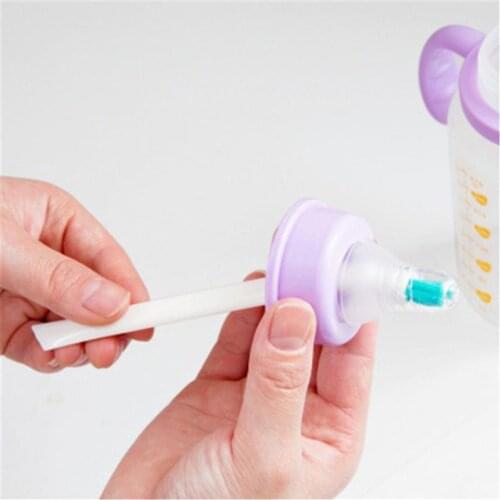 2Pcs Cleaning Narrow Brush Long Handle Portable Baby Milk Bottle Cleaning Brush D5QA