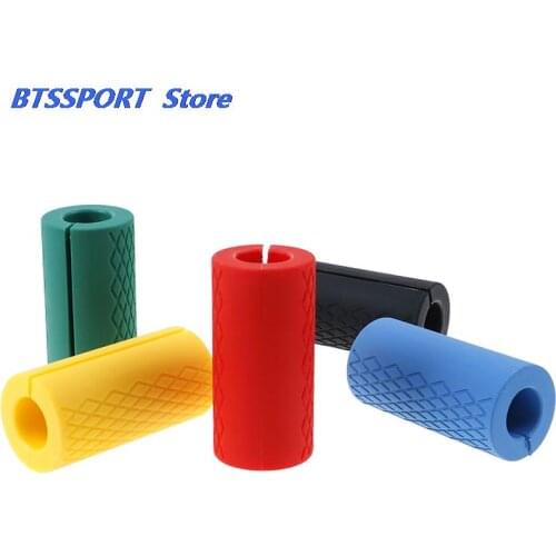1 PC Dumbbell Fat Barbell Grips Thick Bar Handle Pull Up Weightlifting Support Silicon Anti-Slip Protect Pad For Body Building
