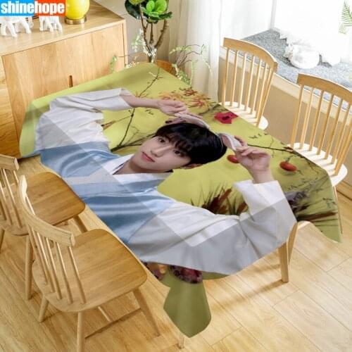 Han Jisung Tablecloth Waterproof Fabric Rectangular Dust-proof Table Cover For Party Home Decor TV Covers Size 140X250cm