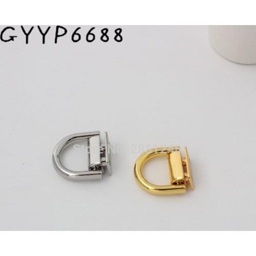 20mm Deep gold high quality metal fitting hardware handbag/bags tassel cap clasp square buckle screw connector bag hanger