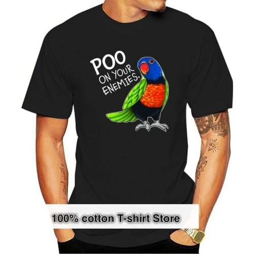 Poo On Your Enemies Lorikeet Womens Plus Size T-Shirt Pets Bird Lorie Tops Tee Shirt Cotton Customize