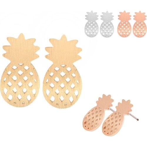 New Fashion Pineapple Shape Earrings Womens Ear Stud Earring Jewelry Accessories Gift Hot Sale 2020