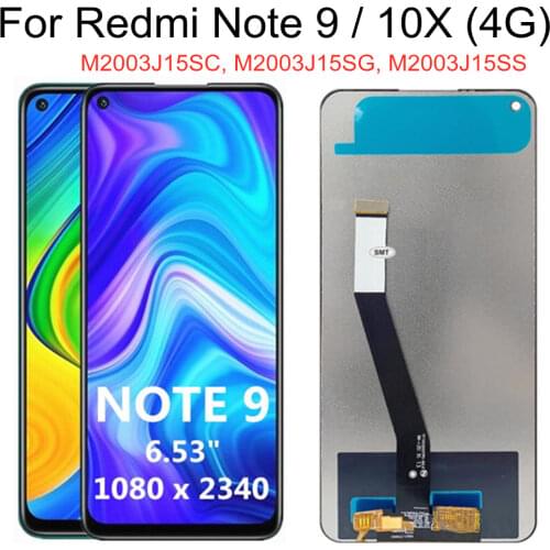 6.53" LCD For Xiaomi Redmi NOTE 9 LCD Display Touch Screen digitizer Assembly For Xiaomi redmI NOTE9 M2003J15SC / SG /SS LCD