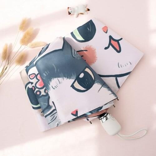 Cute Female Umbrella Automatic Foldable Portable Summer Uv Protection Lightweight Umbrella Parapluie Home Rain Gear DB60YS