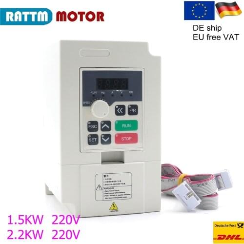 1.5KW / 2.2KW Inverter VFD CNC speed controller Input 1 phase Output 3 phase Variable Frequency Drive 0-1000Hz