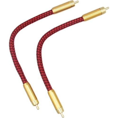 QINCROWN 1pair Hifi Audio Cable Hi-End CD Power Amplifier RCA Cable Over Machine Line Fever Signal line