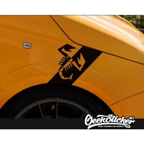1Pair Scorpion Wing Fender Decals Waterproof Reflective Car Sticker For Fiat 500 Abarth 595 695 Fiat 500c Accessories