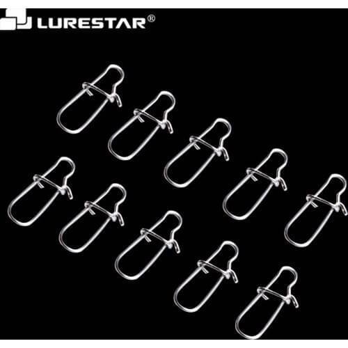 10pcs/lot 2#/3# Fishing Lure Snap Pin Fishing Line Connectors Rings Snap