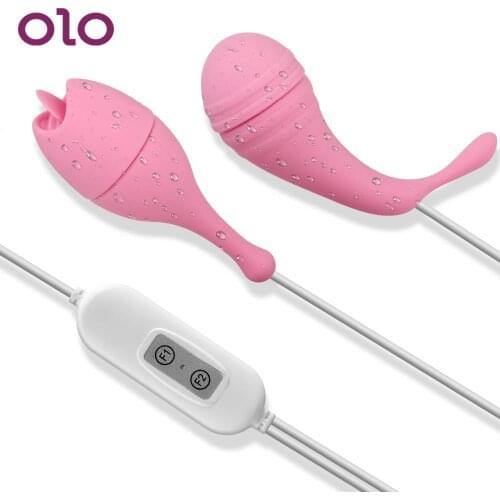 12 Speed Clitoris Stimulator Vibrating Egg 2 In 1 Insertable Vagina Massager G Spot Tongue Licking Vibrator Sex Toys For Women