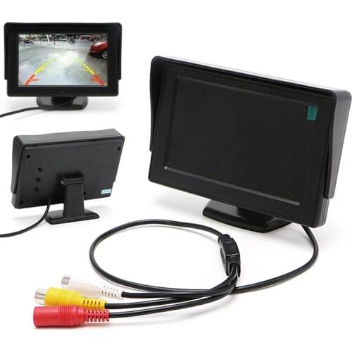 2 In1 Car Parking Kit 4.3" TFT LCD Monitor+Waterproof Reversing Rearview Camera