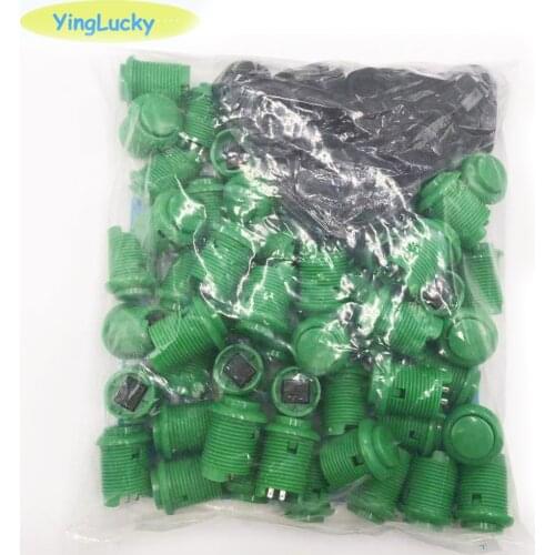 50pcs 1 pack Arcade Buttons Chrome 28mm Nut game Push Button Player Start Buttons Game Accessories Arcade buttons light
