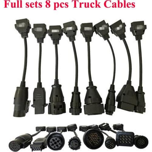 50PCS DHL Factory wholesale in stock! For series VD DS150E CDP 8pcs set Truck Cables Interface OBD Cable