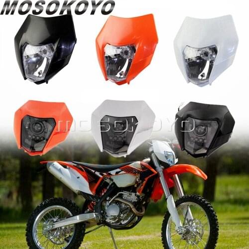 79614901000 Enduro Six Days E8 LED Headlights For EXC EXC-F 125/150/350/450 LED HI/LO Beam Lighting DRL Running Lamp W/ Mask