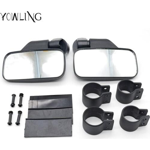 For Can Am Commander cage 2.0" And Can Am Maverick 2.0" Cage Rear View Mirror Break-Away Shock-proof Rubber Pad Rearview Mirror