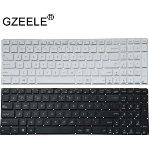 GZEELE US Black white keyboard for Asus E502 E502M E502MA E502N E502NA E502S E502SA Laptop Keyboard US