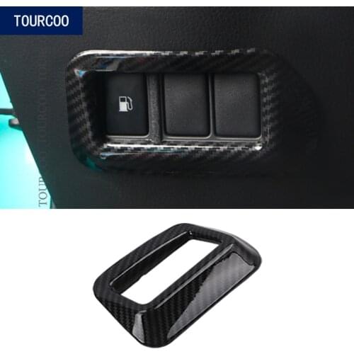 For Toyota C-HR CHR 2018 Inner Gas Tank Oil Switch Button Panel frame trim Cover ABS Chrome Sticker Car Accessories