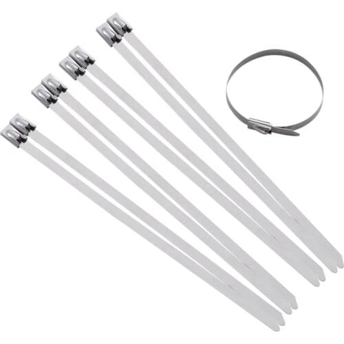Stainless Steel Cable Ties 4.6x100mm - 1200mm, Locking Metal Zip-Exhaust Wrap Coated Multi-Purpose Locking Cable Ties